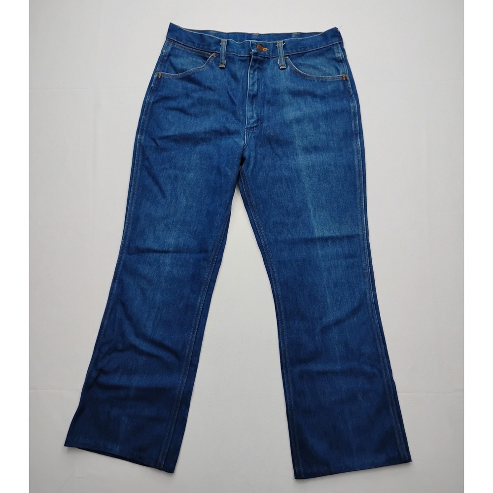 Wrangler 82611NV Made USA Jeans Mens 32x26.5‎ (Tag 33x29) 80s Bootcut Vintage